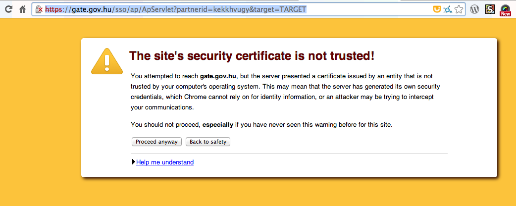 SSL certificate issue