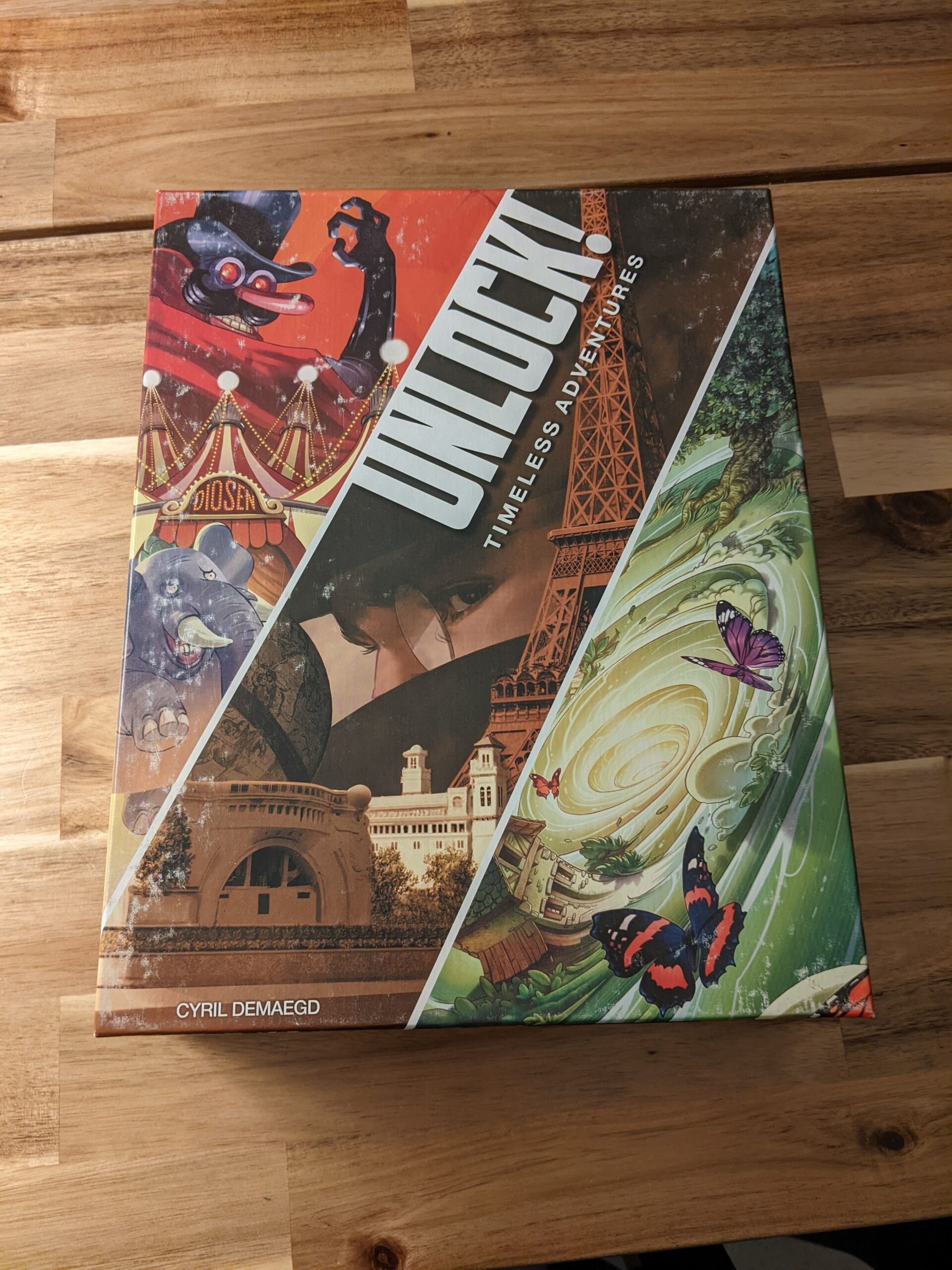 Unlock - Timeless Adventures game box, seen from the top