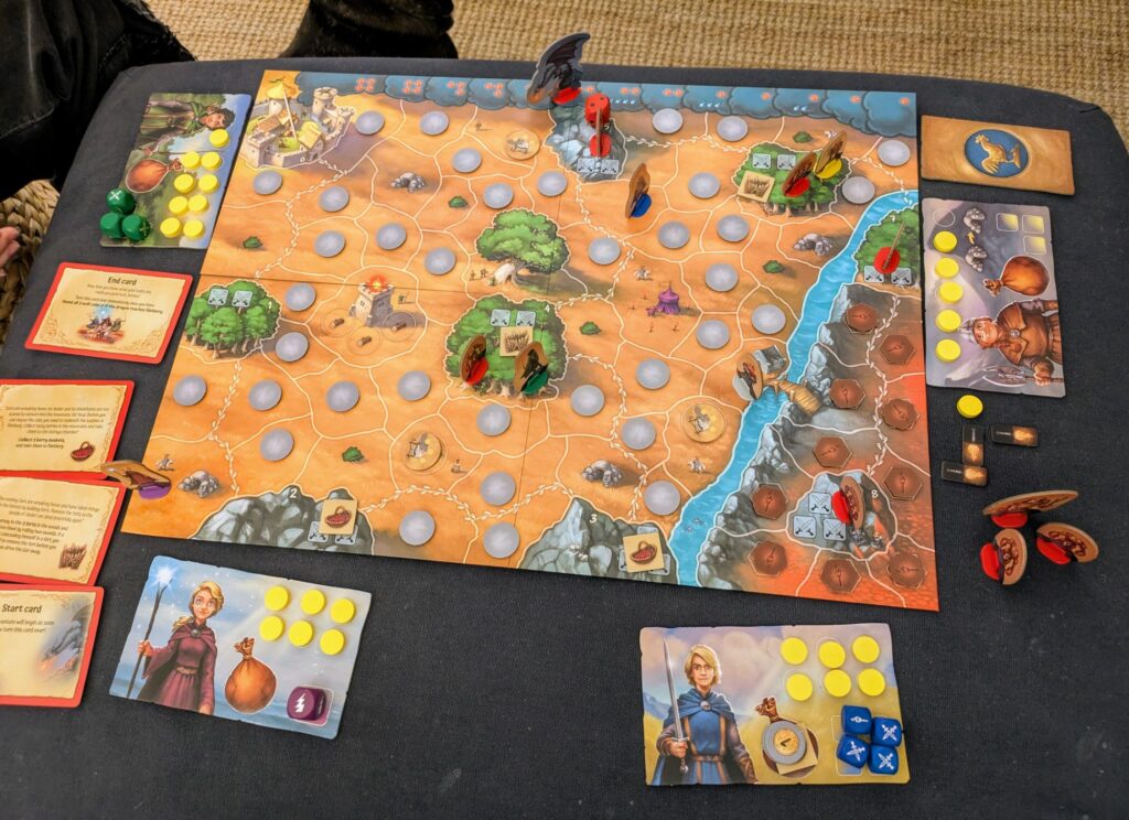 Shot of the Andor Family fantasy board game from above